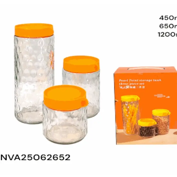 Envase de vidrio set de 3 piezas's photo #1